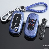 Nachleuchtende Schlüssel Cover passend für Opel Autoschlüssel blau HEK20-OP16-4