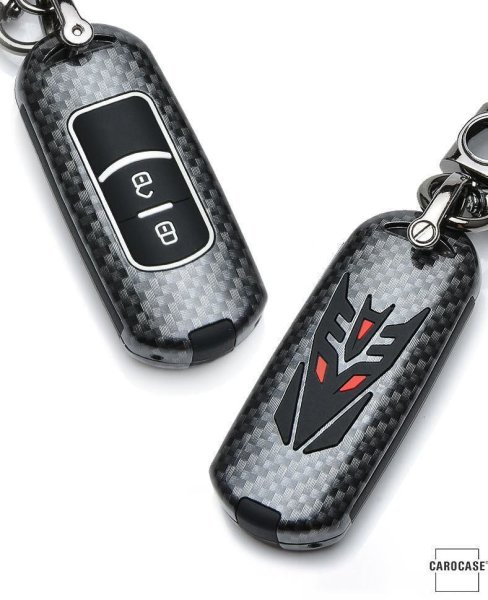 Nachleuchtende Schlüssel Cover passend für Mazda Autoschlüssel schwarz HEK20-MZ1-1