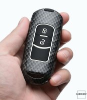 Aluminum key fob cover case fit for Mazda MZ1 remote key black