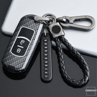 Aluminum key fob cover case fit for Mazda MZ1 remote key black