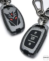 Nachleuchtende Schlüssel Cover passend für Hyundai Autoschlüssel rot HEK20-D1-3