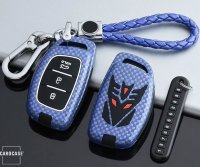 Nachleuchtende Schlüssel Cover passend für Hyundai Autoschlüssel rot HEK20-D2-3