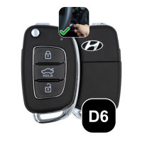 Aluminum key fob cover case fit for Hyundai D7 remote key blue