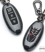 Nachleuchtende Schlüssel Cover passend für Nissan Autoschlüssel schwarz HEK20-N6-1