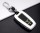 Alu Hartschalen Schlüssel Cover passend für Toyota Autoschlüssel mit Leuchtfunktion champagner matt/braun HEK17-T5-30