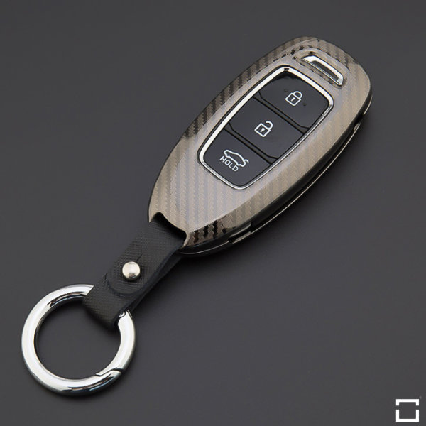 Aluminum, Aluminum-zinc key fob cover case fit for Hyundai D9 remote key anthracite