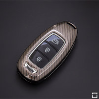 Aluminum, Aluminum-zinc key fob cover case fit for Hyundai D9 remote key anthracite