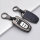 Aluminium, Leder Schlüssel Cover passend für Audi Schlüssel anthrazit/blau HEK15-AX4-32