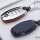 Aluminum, Leather key fob cover case fit for Nissan N5, N6, N7, N8, N9 remote key anthracite/red