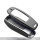 Aluminium, Leder Schlüssel Cover passend für Mercedes-Benz Schlüssel anthrazit/rot HEK15-M9-31