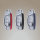 Cover Guscio / Copri-chiave Alluminio, Pelle compatibile con Hyundai D1, D2 cromo/rosso