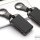 Aluminum, Leather key fob cover case fit for Volvo VL3 remote key anthracite/black