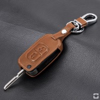 Coque de protection en cuir pour voiture Mercedes-Benz clé télécommande M1 brun