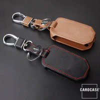 Leather key fob cover case fit for Honda H9 remote key brown