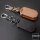 Leather key fob cover case fit for Honda H9 remote key brown