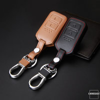 Leder Schlüssel Cover passend für Honda Schlüssel H11 schwarz
