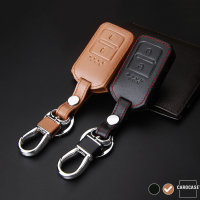 Leder Schlüssel Cover passend für Honda Schlüssel H11 braun