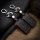 Leather key fob cover case fit for Honda H13 remote key black