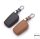 Leather key fob cover case fit for Toyota T4 remote key brown