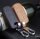 Leder Schlüssel Cover passend für Jeep, Fiat Schlüssel J6 braun