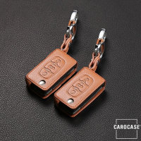 Cuero funda para llave de Citroen, Peugeot, Fiat PX2 marrón