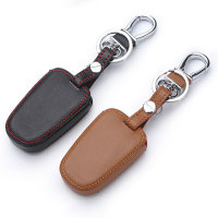 Cover Guscio / Copri-chiave Pelle compatibile con Hyundai D4 marrone