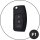 BLACK-ROSE Leder Schlüssel Cover für Ford Schlüssel schwarz LEK4-F1