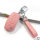 BLACK-ROSE Leder Schlüssel Cover für Ford Schlüssel rosa LEK4-F1