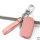 BLACK-ROSE Leder Schlüssel Cover für Ford Schlüssel rosa LEK4-F1