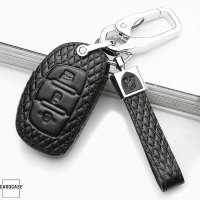 BLACK-ROSE Leder Schlüssel Cover für Hyundai Schlüssel schwarz LEK4-D2