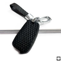 Cover Guscio / Copri-chiave Pelle compatibile con Hyundai D8 nero