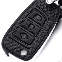 Coque de protection en cuir pour voiture Hyundai clé télécommande D8 noir