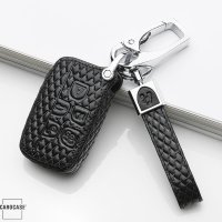 Leather key fob cover case fit for Land Rover, Jaguar LR2 remote key rose