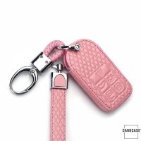 BLACK-ROSE Leder Schlüssel Cover für Volvo Schlüssel rosa LEK4-VL1