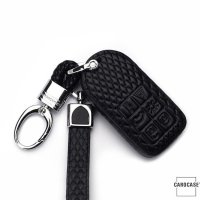 BLACK-ROSE Leder Schlüssel Cover für Volvo Schlüssel schwarz LEK4-VL2