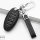 Leather key fob cover case fit for Nissan N8 remote key black