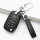 BLACK-ROSE Leder Schlüssel Cover für Opel Schlüssel schwarz LEK4-OP6