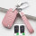 BLACK-ROSE Leder Schlüssel Cover für Opel Schlüssel rosa LEK4-OP6
