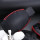 Leather key fob cover case fit for Mercedes-Benz M7 remote key black/red