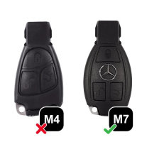 Cuero funda para llave de Mercedes-Benz M7 negro/negro