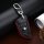 Leder Schlüssel Cover passend für BMW Schlüssel B6 schwarz/rot