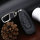 Leder Schlüssel Cover passend für Ford Schlüssel F5 schwarz/schwarz