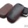 Coque de protection en cuir pour voiture Audi clé télécommande AX1 noir/rouge