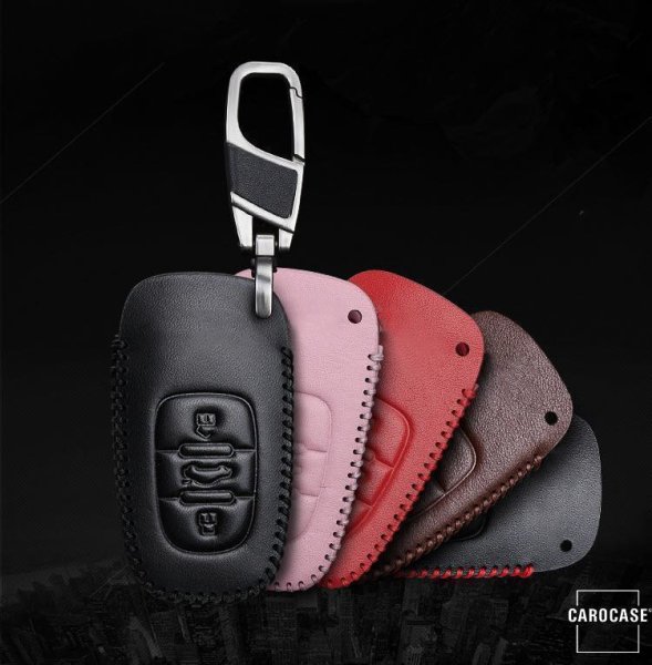Cover Guscio / Copri-chiave Pelle compatibile con Audi AX1 marrone
