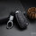 Leder Schlüssel Cover passend für Audi Schlüssel AX3 schwarz/schwarz