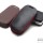 Coque de protection en cuir pour voiture Audi clé télécommande AX5 noir/rouge