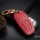 Leder Schlüssel Cover passend für Audi Schlüssel AX5 rot