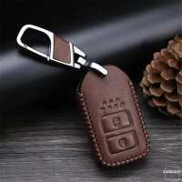 Coque de protection en cuir pour voiture Honda clé télécommande H11 brun