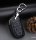 Leather key fob cover case fit for Hyundai D1 remote key brown