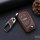 Leather key fob cover case fit for Toyota, Citroen, Peugeot T1 remote key black/red